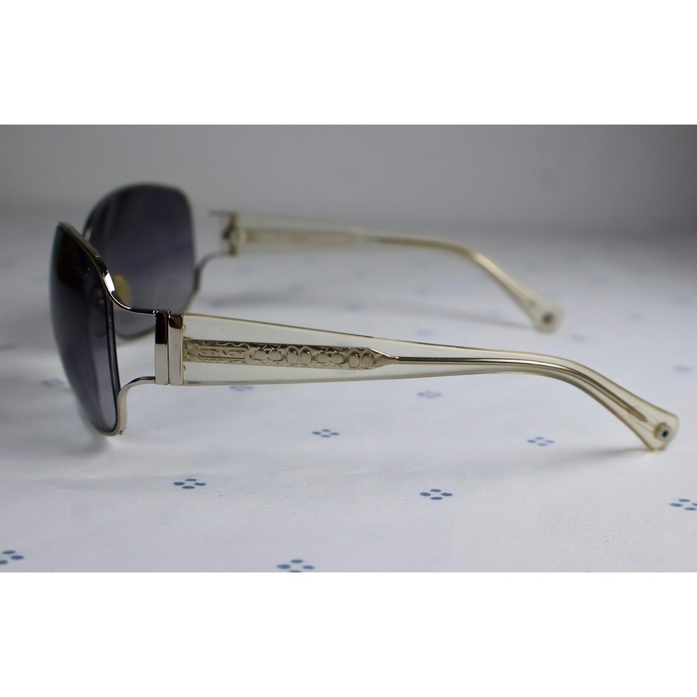Coach ALYSSA S565 Crystal Sunglasses Designer Silver Frames Eyewear Women's Y2K - Picture 8 of 13